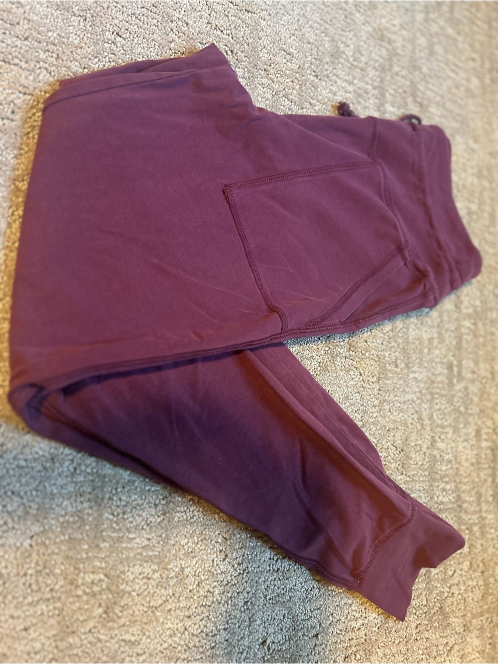 Juniors Burgundy Jogger Pants - Soft Stretch Lounge Bottoms